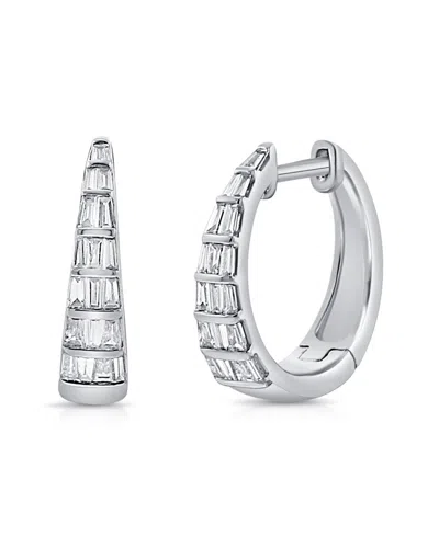 Sabrina Designs 14k 0.35 Ct. Tw. Diamond Hoop Earrings In Metallic