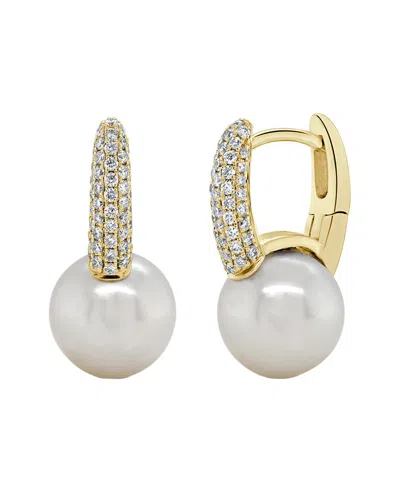 Sabrina Designs 14k 0.35 Ct. Tw. Diamond Pearl Earrings In Gold