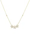 Sabrina Designs 14k 0.36 Ct. Tw. Diamond Triple Flower Necklace