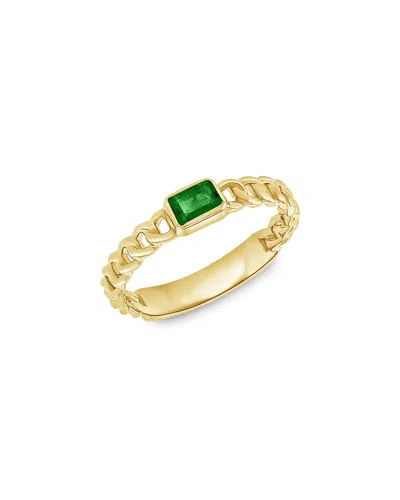 Sabrina Designs 14k 0.36 Ct. Tw. Emerald Curb Link Ring In Green