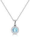 Sabrina Designs 14k 0.37 Ct. Tw. Diamond & Blue Topaz Pendant