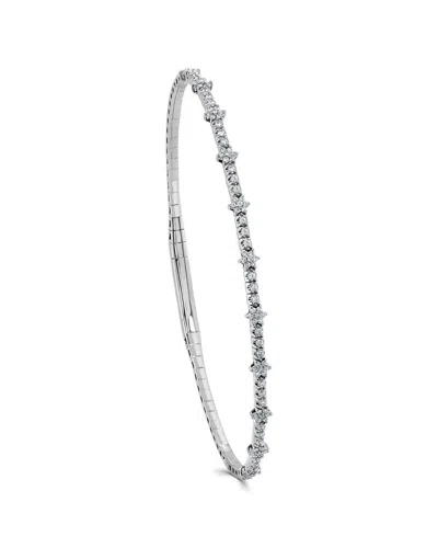 Sabrina Designs 14k 0.37 Ct. Tw. Diamond Bangle Bracelet In Silver
