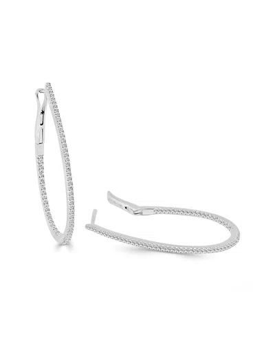 Sabrina Designs 14k 0.37 Ct. Tw. Diamond Inside Out Hoops In Metallic