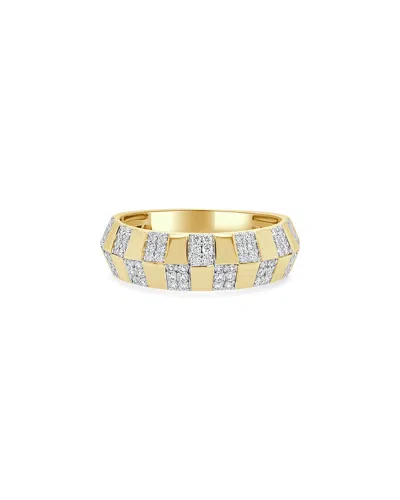 Sabrina Designs 14k Yg Checkered Diamond Ring In Gold