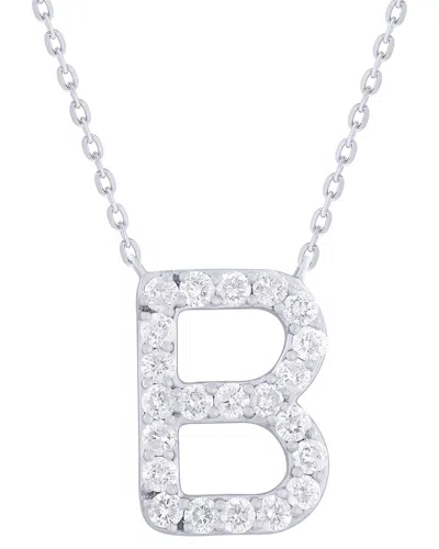 Sabrina Designs 14k 0.38 Ct. Tw. Diamond B Initial Pendant In Metallic