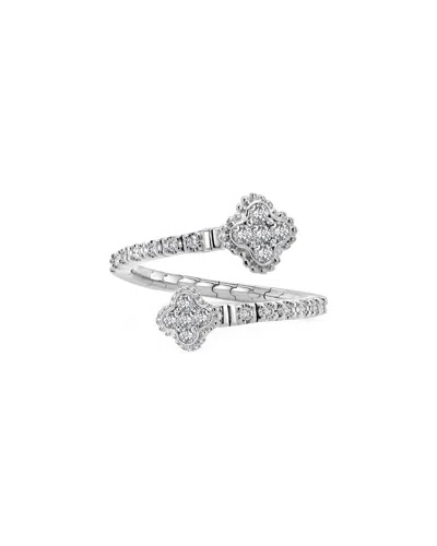 Sabrina Designs 14k 0.38 Ct. Tw. Diamond Clover Bypass Ring In Metallic
