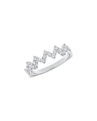 Sabrina Designs 14k 0.38 Ct. Tw. Diamond Heart Beat Band Ring In Metallic