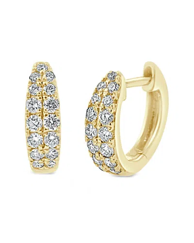 Sabrina Designs 14k 0.39 Ct. Tw. Diamond Double Row Huggie Earrings In Gold
