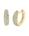 Sabrina Designs 14k 0.39 Ct. Tw. Diamond Double Row Huggie Earrings