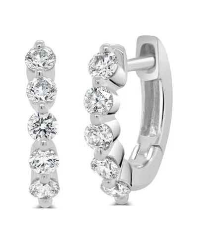 Sabrina Designs 14k 0.40 Ct. Tw. Diamond Huggie Earrings In Metallic