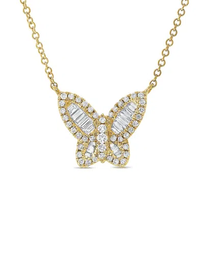 Sabrina Designs 14k 0.41 Ct. Tw. Diamond Butterfly Necklace