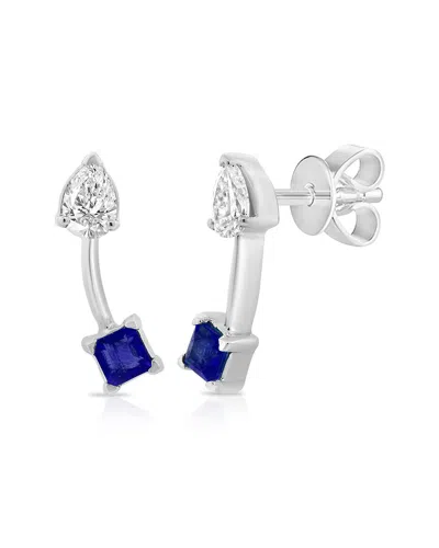 Sabrina Designs 14k 0.42 Ct. Tw. Diamond & Sapphire Studs