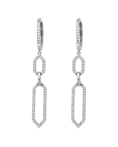 Sabrina Designs 14k 0.43 Ct. Tw. Diamond  Link Drop Earrings In Gray