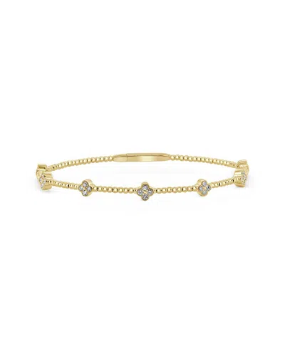 Sabrina Designs 14k 0.45 Ct. Tw. Diamond Clover Flex Bangle Bracelet