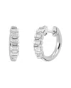Sabrina Designs 14k 0.45 Ct. Tw. Diamond  Huggie Earrings In Silver