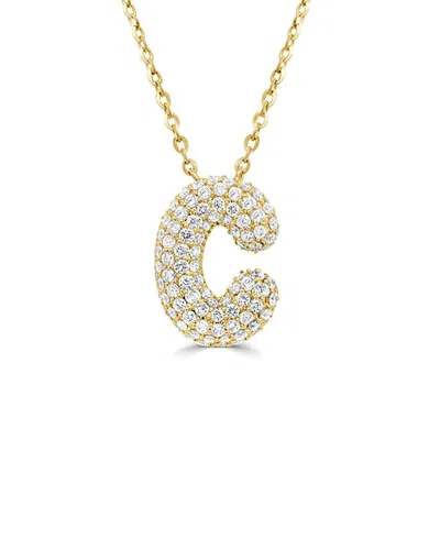 Sabrina Designs 14k Yg Pave Diamond Initial Necklace - C In Gold