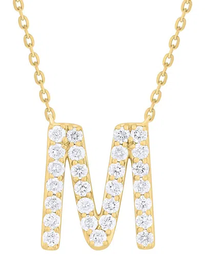 Sabrina Designs 14k 0.46 Ct. Tw. Diamond M Initial Pendant In Gold