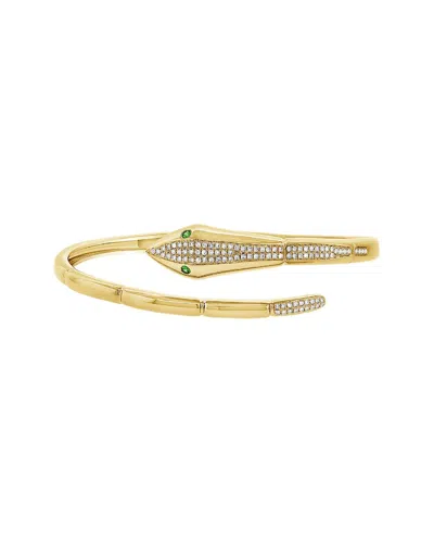 Sabrina Designs 14k 0.47 Ct. Tw. Diamond & Tsavorite Snake Bangle Bracelet