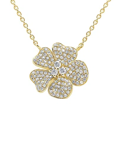 Sabrina Designs 14k 0.47 Ct. Tw. Diamond Flower Necklace