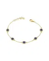 Sabrina Designs 14k 0.48 Ct. Tw. Diamond & Sapphire Evil Eye Station Bracelet