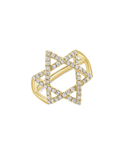 Sabrina Designs 14k 0.48 Ct. Tw. Diamond Star Of David Ring In Gold