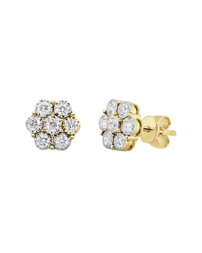 Sabrina Designs 14k 0.49 Ct. Tw. Diamond  Cluster Stud Earrings In Gold