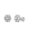 Sabrina Designs 14k 0.49 Ct. Tw. Diamond  Cluster Stud Earrings In Silver