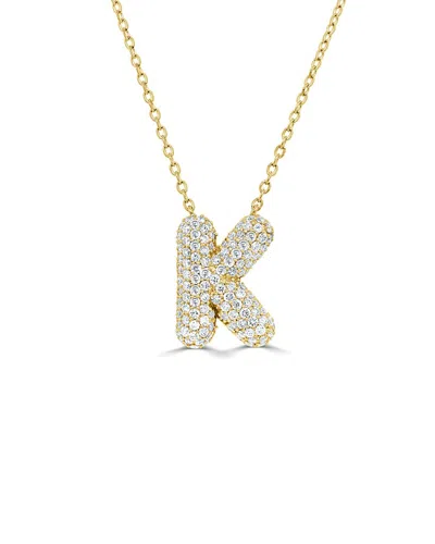 Sabrina Designs 14k Wg Pave Diamond Initial Necklace - K In Gold