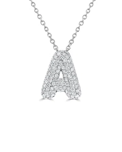 Sabrina Designs 14k 0.51 Ct. Tw. Diamond Initial Necklace In Metallic