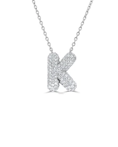 Sabrina Designs 14k 0.51 Ct. Tw. Diamond Initial Necklace In Metallic