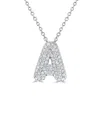 Sabrina Designs 14k 0.51 Ct. Tw. Diamond Initial Necklace In Metallic
