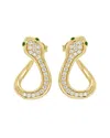 Sabrina Designs 14k 0.52 Ct. Tw. Diamond Emerald Huggie Snake Earrings In Gold
