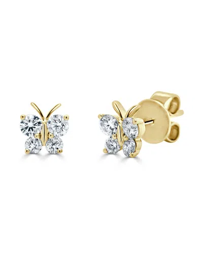 Sabrina Designs 14k 0.53 Ct. Tw. Diamond Butterfly Studs In Gold