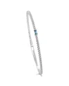 Sabrina Designs 14k 0.54 Ct. Tw. Diamond & Blue Topaz Bangle Bracelet