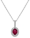 Sabrina Designs 14k Gold, Ruby & Diamond Oval Pendant