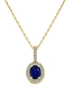 Sabrina Designs 14k 0.55 Ct. Tw. Diamond & Sapphire Oval Pendant