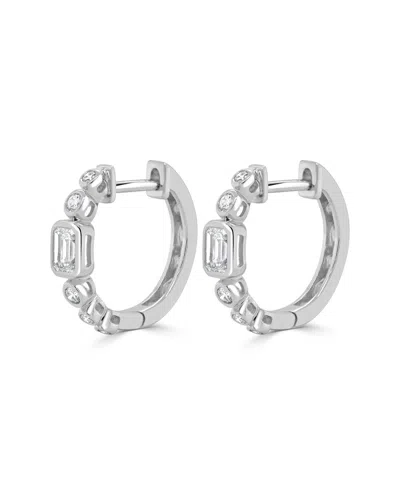 Sabrina Designs 14k 0.55 Ct. Tw. Diamond Huggie Earrings In Metallic