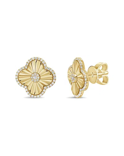 Sabrina Designs 14k 0.56 Ct. Tw. Diamond Clover Earrings In Gold