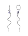 Sabrina Designs 14k 0.57 Ct. Tw. Diamond & Sapphire Snake Dangle Earrings