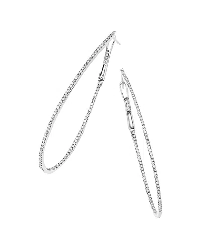 Sabrina Designs 14k 0.57 Ct. Tw. Diamond Hoops In Silver