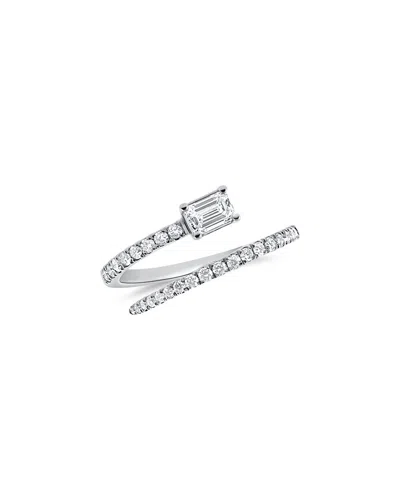 Sabrina Designs 14k 0.61 Ct. Tw. Diamond & Emerald Wrap Ring In Metallic