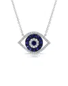 Sabrina Designs 14k 0.61 Ct. Tw. Diamond & Sapphire Evil Eye Necklace