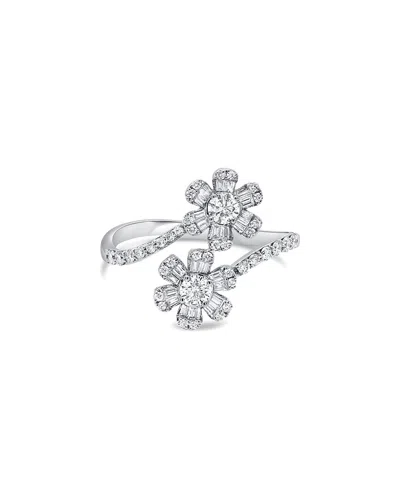 Sabrina Designs 14k 0.61 Ct. Tw. Diamond Flower Ring In Metallic