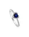 Sabrina Designs 14k 0.63 Ct. Tw. Diamond & Sapphire Heart Ring