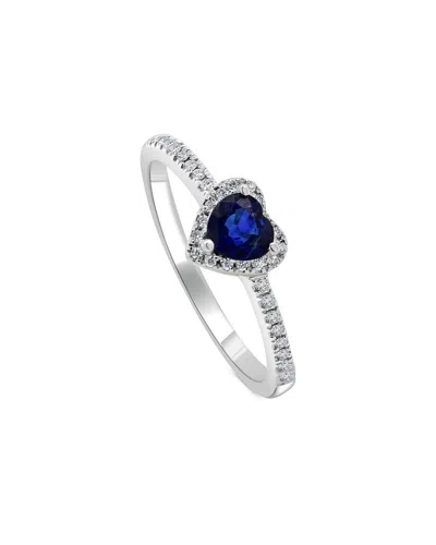 Sabrina Designs 14k 0.63 Ct. Tw. Diamond & Sapphire Heart Ring
