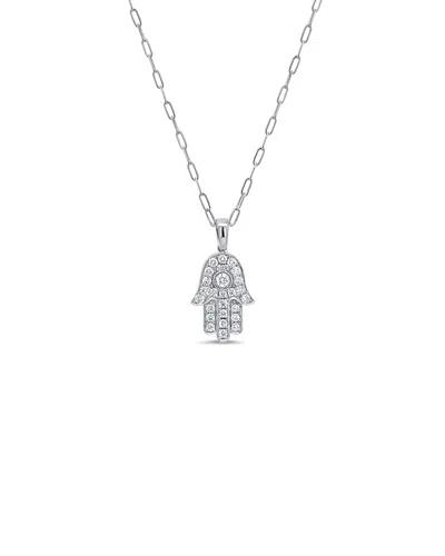 Sabrina Designs 14k 0.63 Ct. Tw. Diamond Hamsa Necklace