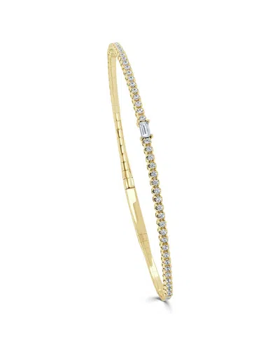 Sabrina Designs 14k 0.65 Ct. Tw. Diamond Baguette Bangle Bracelet In Gold