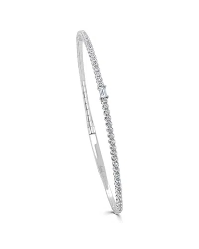Sabrina Designs 14k 0.65 Ct. Tw. Diamond Baguette Bangle Bracelet