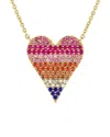 Sabrina Designs 14k 0.65 Ct. Tw. Sapphire Heart Necklace
