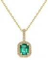 Sabrina Designs 14k 0.66 Ct. Tw. Diamond & Emerald Octagon Pendant